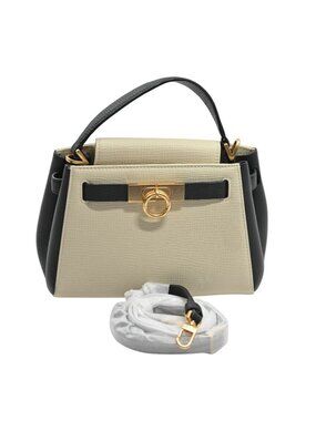 Parisa Wang Madison Top Handle Satchel in Black Cream